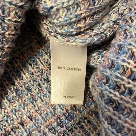 J. Jill Soft Blue Cotton V-Neck Sweater - Picture 8 of 9